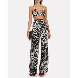 Zebra Print Black and White Crop Top